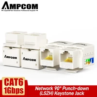 ampcom ul listed cat6cat5e punch down keystone jack rj45 modular coupler module wall plug connector adapter