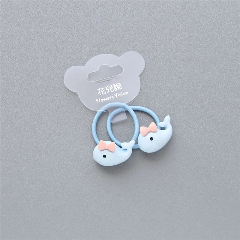 Детские резинки для волос милые эластичные повязки с мультяшными цветами