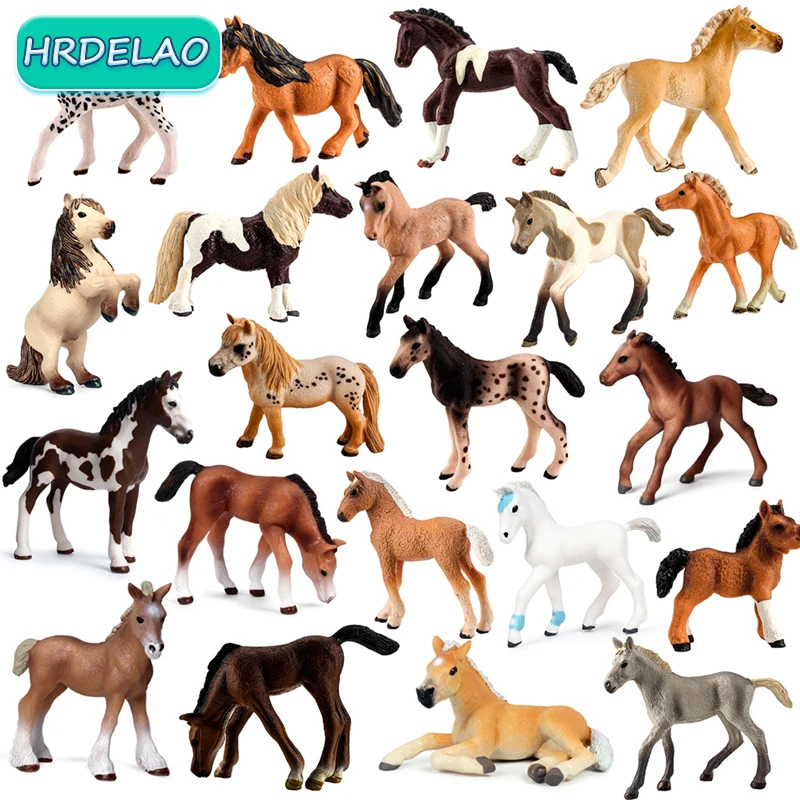 

Smulation Realistic Animals Horse Models Action Figures Appaloosa Harvard Hannover Clydesdale Educational toys for Children Gift