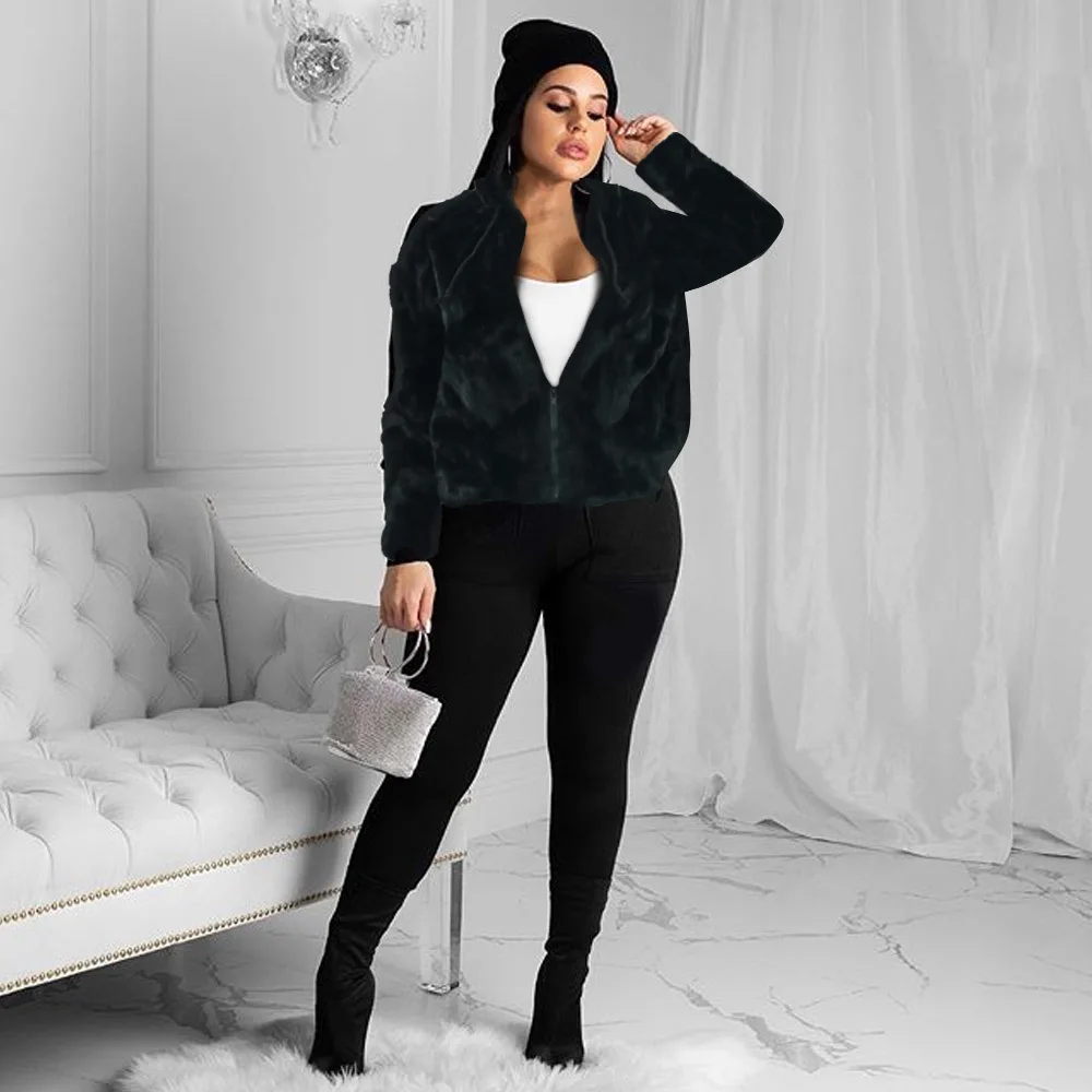 Женские шерстяные зимние куртки с принтом женские модные Плюшевые на молнии