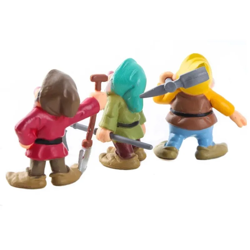 

8 Pcs/set Disney Snow White and the Seven Dwarfs Action Figure Toys 6-10cm Princess Doll Cake Decoration Model Childrens Gift
