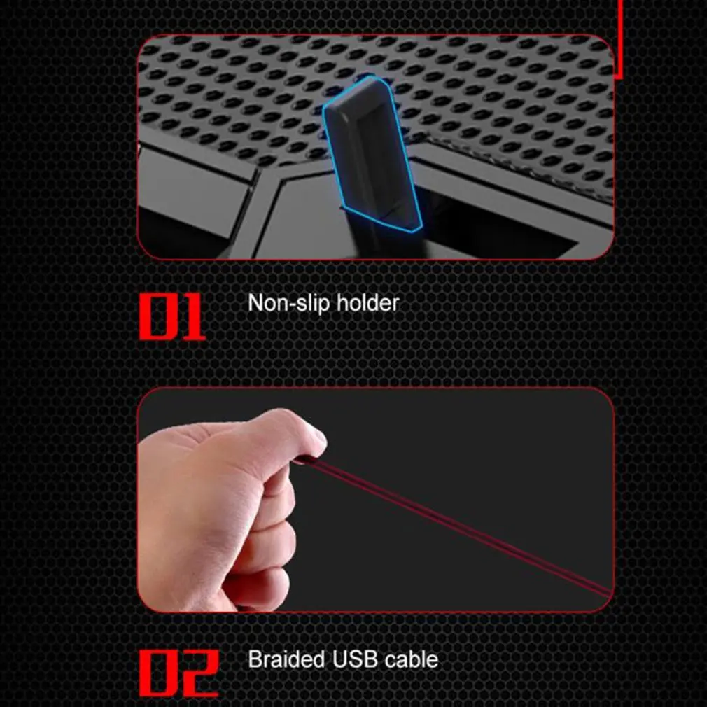 

Thin Ice Six Fan Touchpad Notebook Radiator 3 Fan Combination Modes High-speed Silent Fan Notebook Radiator