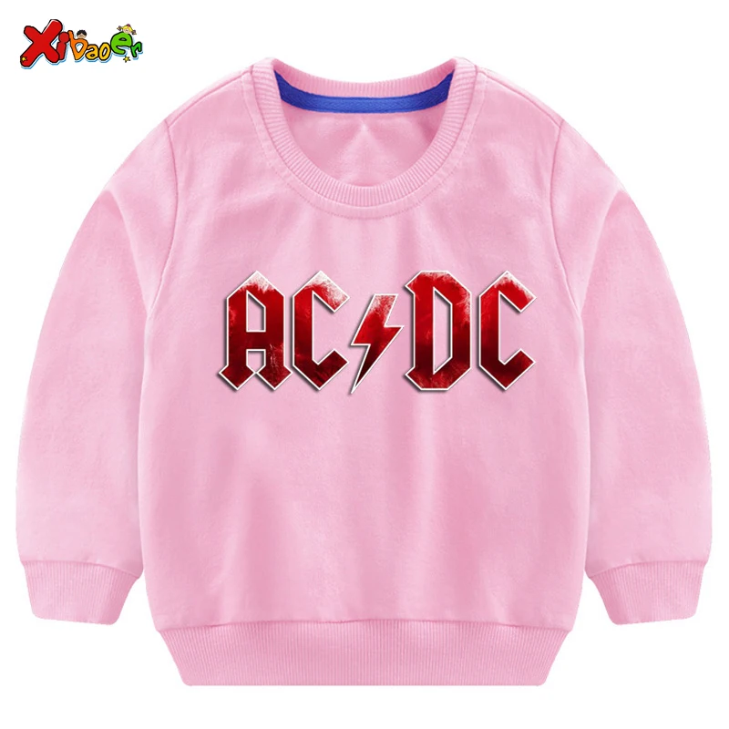 kids sweatshirts toddler boys sweatshirts autumn ACDC Kids fashion Sweatshirt white baby girl Cotton Pullover cute long sleeves