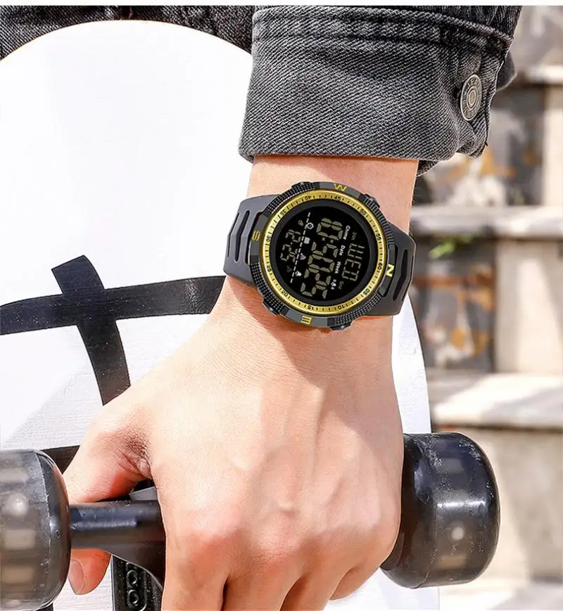 Sanda New Style Electronic Form Movement Fashion Trend Men's Middle School Student Watch Luminous Waterproof Gift Clocks | Наручные