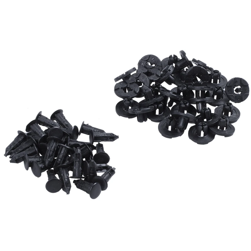 

30 pieces Plastic Parts 8 mm Black Hole Bumper Rivet Clip Closure