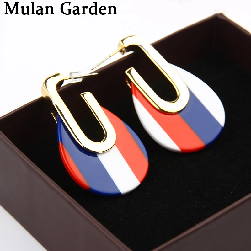 

M&G New Fashion Banner Geometric Hoop Earrings Women Creative Exaggeration Round Acrylic Earring Hoops Jewelry Accessories 2019