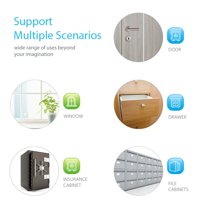 

Coolcam Z-Wave Smart Window Door Sensor With Temperature Humidity Detect Function Notification via APP Security Anti-theft