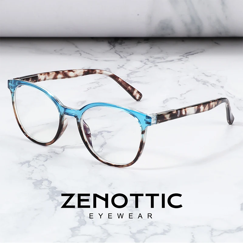 Винтажные круглые очки ZENOTTIC с защитой от синего света оправа для очков женщин и