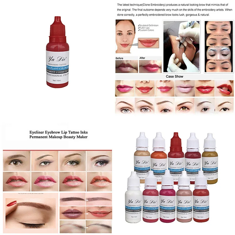 Профессиональная стойкая помада для бровей 7 цветов микроблейдинг пигменты