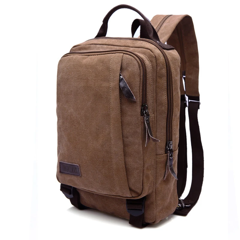 Новый рюкзак для мужчин Большой Вместительный винтажный путешествий Холщовый