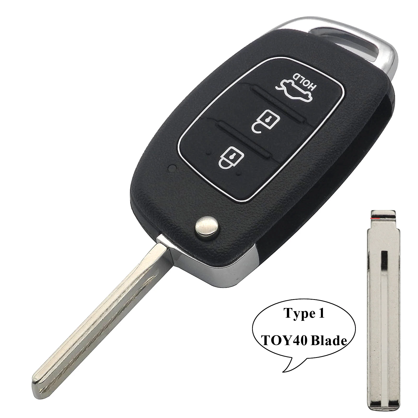 Дистанционный брелок 3 кнопки 433 МГц ID46 чип для hyundai New IX35 IX25 IX45 Elantra Santa Fe Sonata TOY40/HY20/HY14 управление Fob - Цвет: TOY40 433mhz