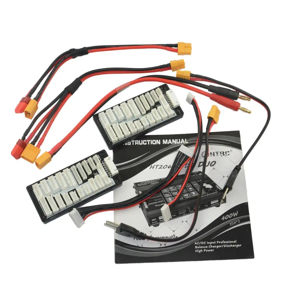 

HT206AC/DC RC Balance Charger 4.3"Color Touch Scree 200W*2 20A*2 Dual Port RC Lilon/LiPo/LiFe/LiHV Battery Charger