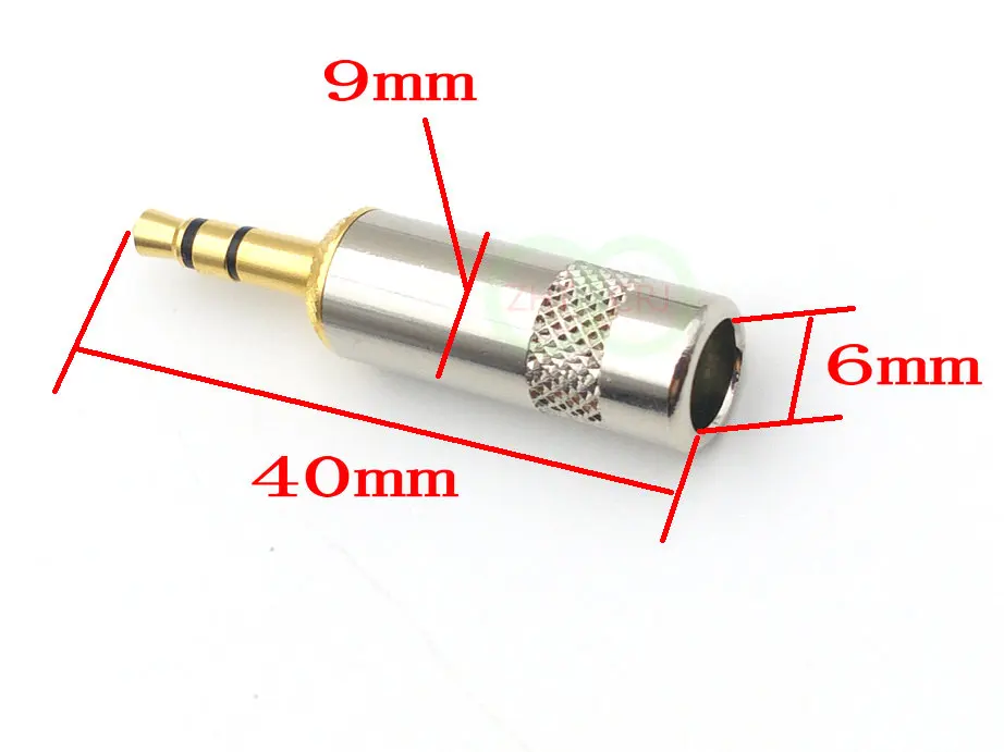 Серебристый стерео 3 5 мм полюсный штекер ремонт для наушников аудиоразъем