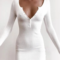 womens pregnancy long sleeve top tight party dress high waist v neck maternity slim dress knitted women clothing
