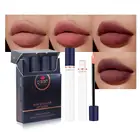 4 шт.компл. матовая губная помада бархатная пикантная однотонная обувь Блеск для губ косметический набор тинт для губ блеск для губ Водонепроницаемый губная помада для увлажняющий бальзам для губ блеск для губ