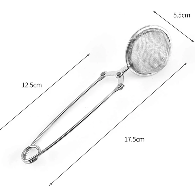 

2Pcs Snap Ball Tea Strainer Stainless Steel Tea Filter with Handle Tea Infuser Filters for Loose Leaf Tea, Gold & Silver