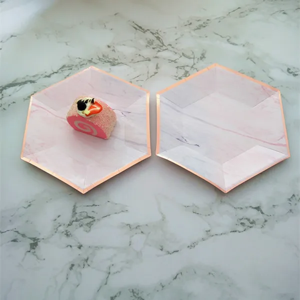 Одноразовая посуда из розового золота 160 шт.|Одноразовая для вечеринок| |