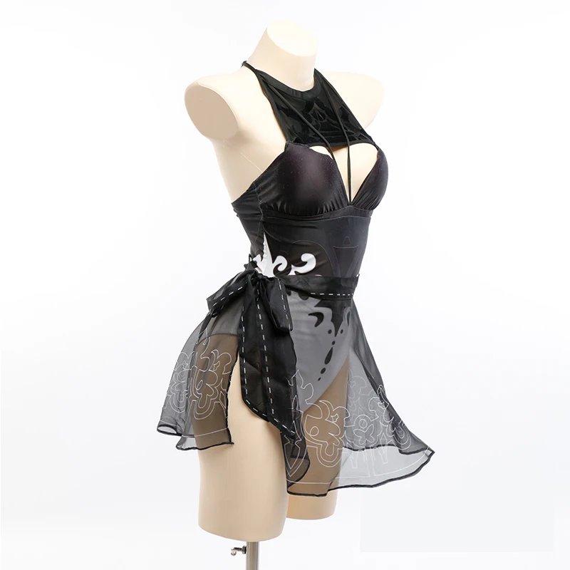 Игровой NieR Automata 2B купальник летний костюм комбинезон Униформа для косплея на