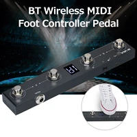 m vave bt wireless midi pedal rechargeable 4 buttons foot controller with intelligent appcubesuite control for ios android