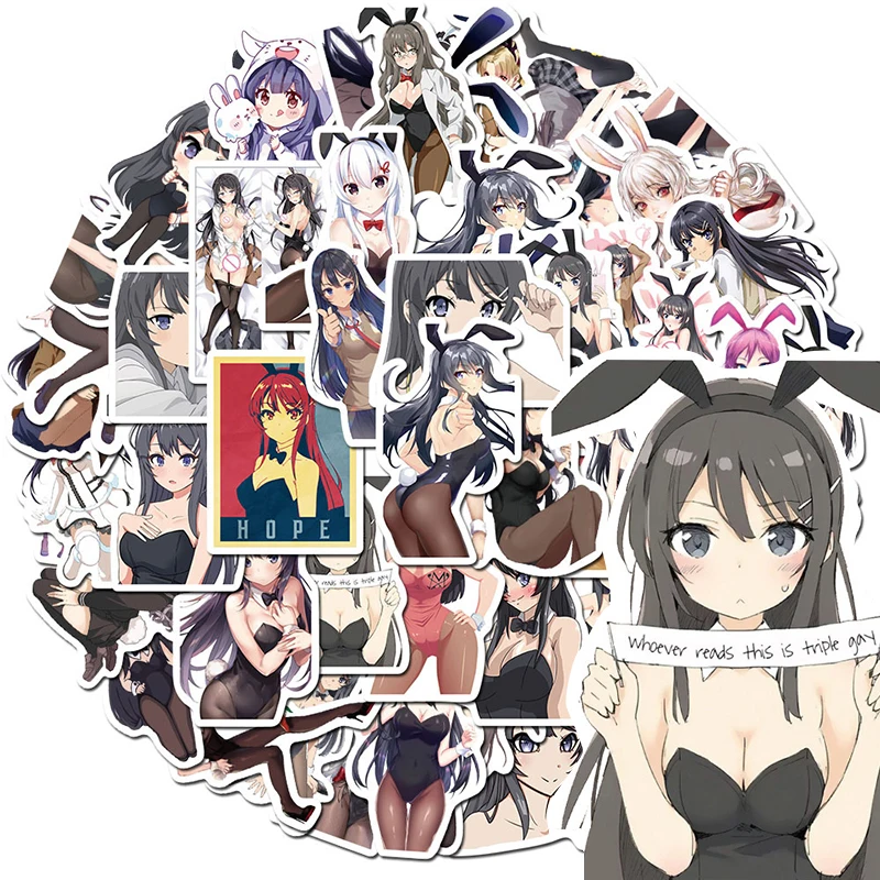 Сексуальные Стикеры для скейтборда s Girl Waifu Pinup аниме стикеры велосипед гитара