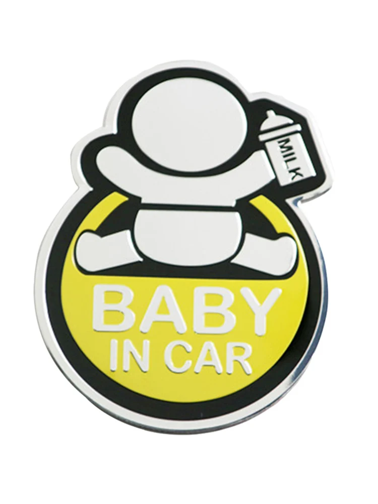 

Baby In Car Safety Warning Car Sticker 3D Reflective Car Auto Window Sticker Decal Vinyl Waterproof Sticker Car Exterior Trim