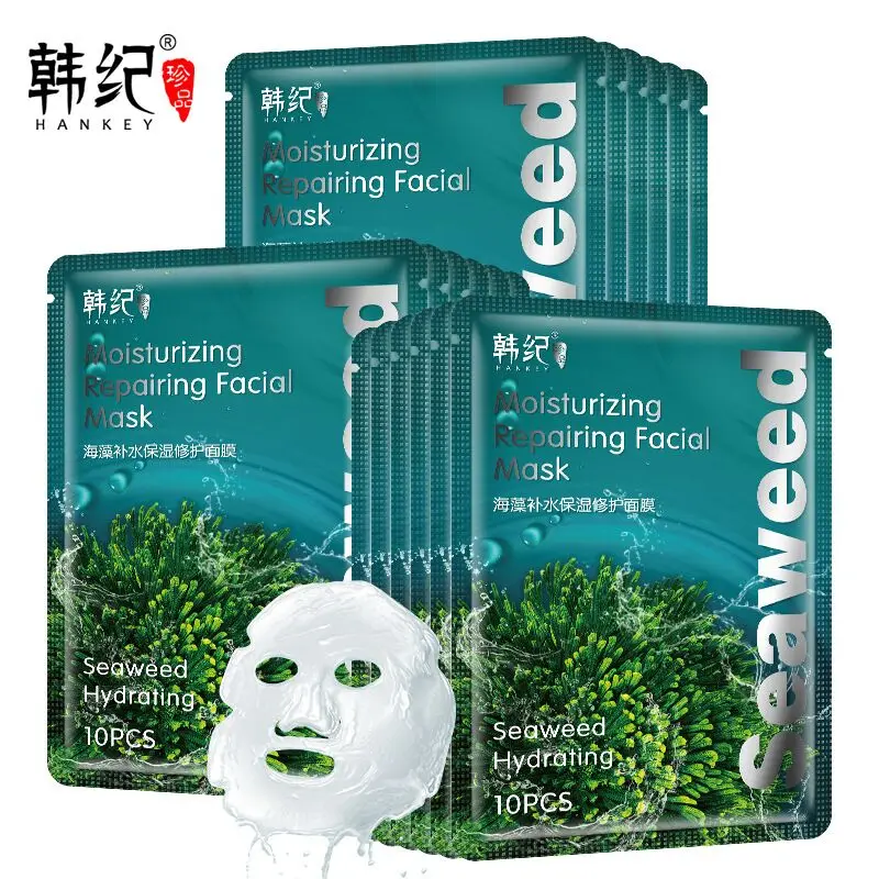 Натуральная коллагеновая маска для лица с водорослями уменьшает поры увлажнение