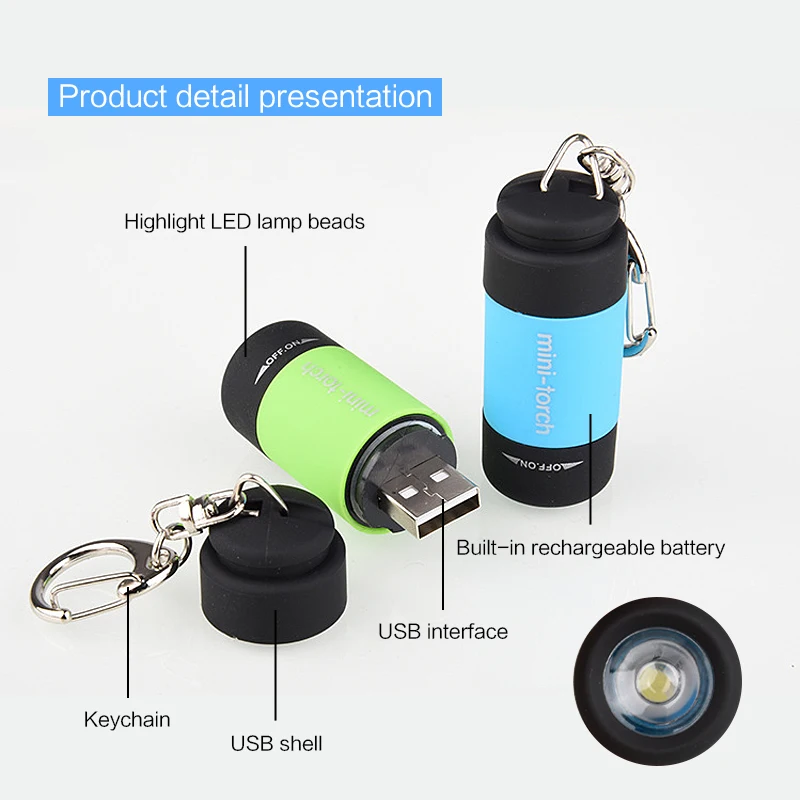 LSL светодиодный супер яркий фонарик портативный брелок usb зарядка мини фонарь 400лм Открытый Туризм Кемпинг Альпинизм