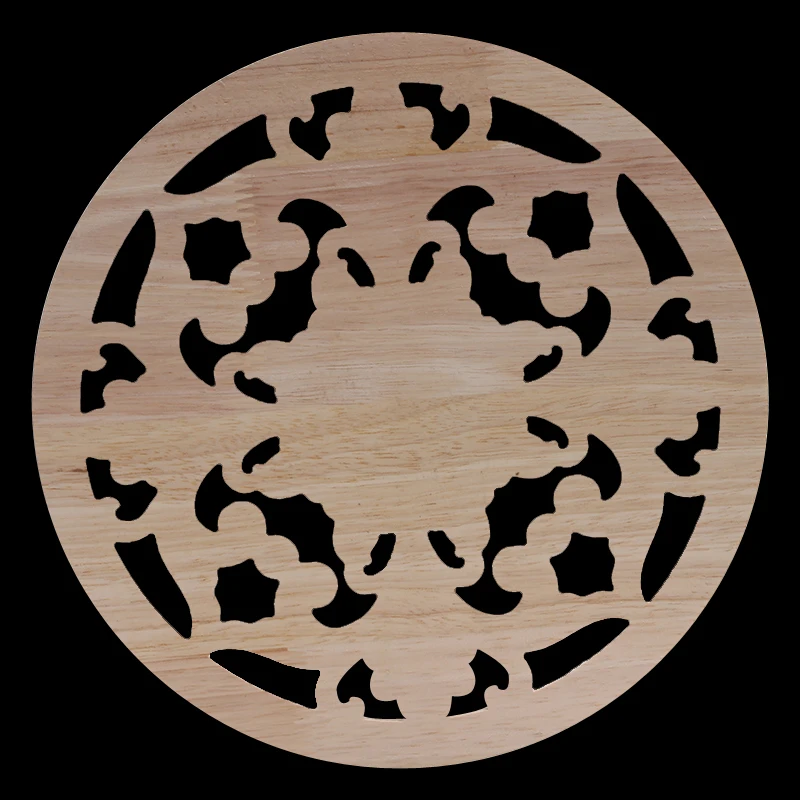 Резьба по дереву наклейки сердцевины диск круговой твердой древесины резьба