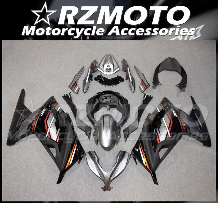 

Литьевая пресс-форма, новинка, комплект обтекателей из АБС-пластика для мотоцикла Kawasaki Ninja 300 EX300 2013 2014 2015 2016 2017 2018, черный, серый, на заказ