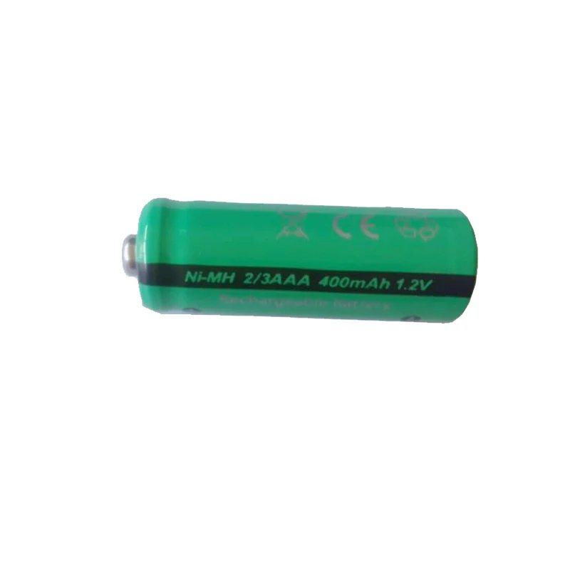 

Rechargeable Ni-MH Battery 2/3AAA 1.2V 400mAh Button Top For Solar Light, Solar Flowers, Remote Control, Garden Light,