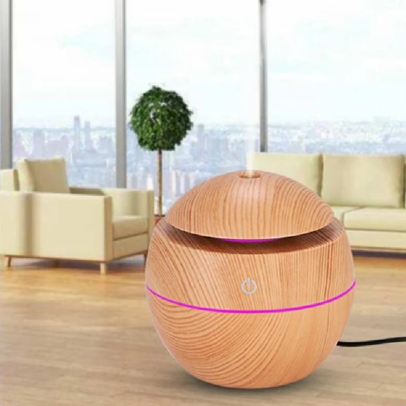 

2 pcs/lot Humidifier Electric Air Aroma Diffuser Wood Ultrasonic Air Humidifier Essential Oil Aromatherapy Cool Mist Maker