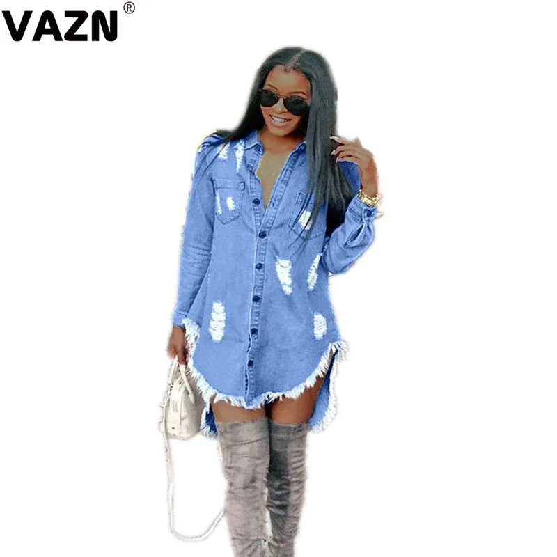 Элегантный продукт 2019 летнее сексуальное женское синее мини-платье VAZN GLSD18127 с