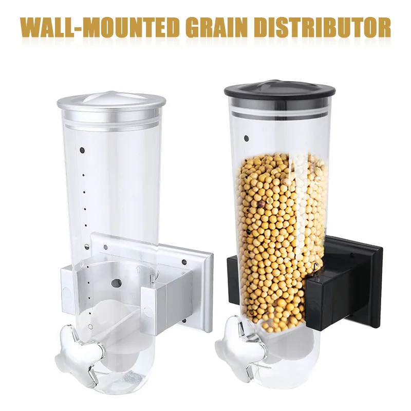 

1pc Cereal Dispenser Wall Mounted Cereal Dispenser Dry Food Storage Container Home Kitchen Tools Organizer