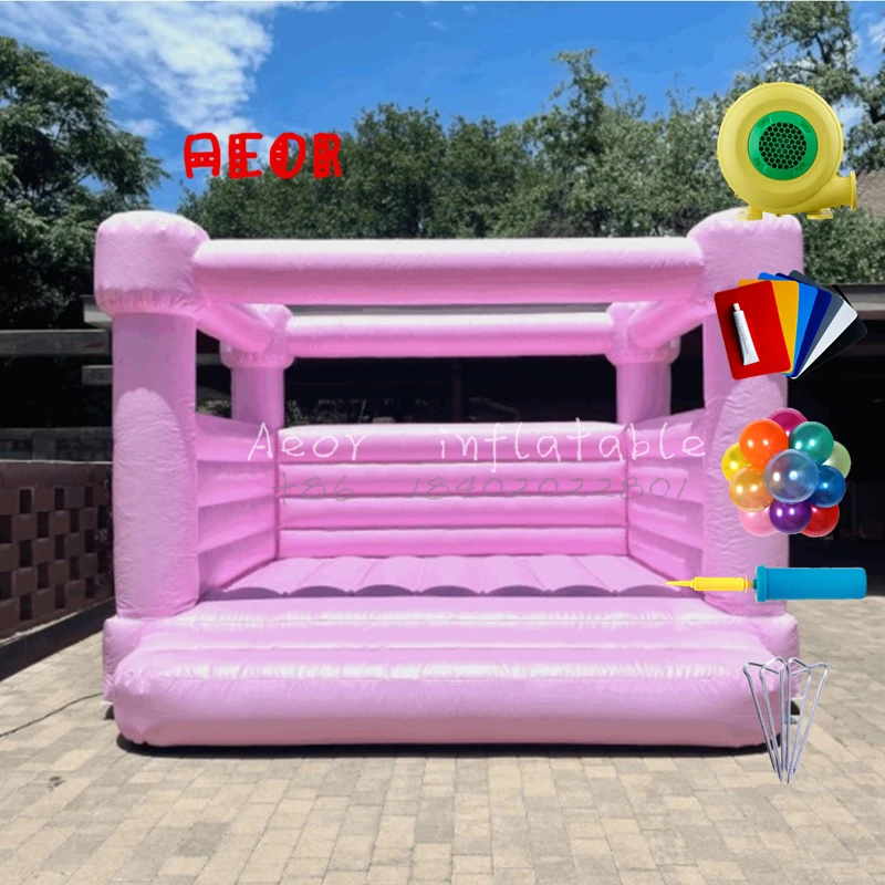 Оптовая продажа по заводской цене белый свадебный надувной батут-замок батут в