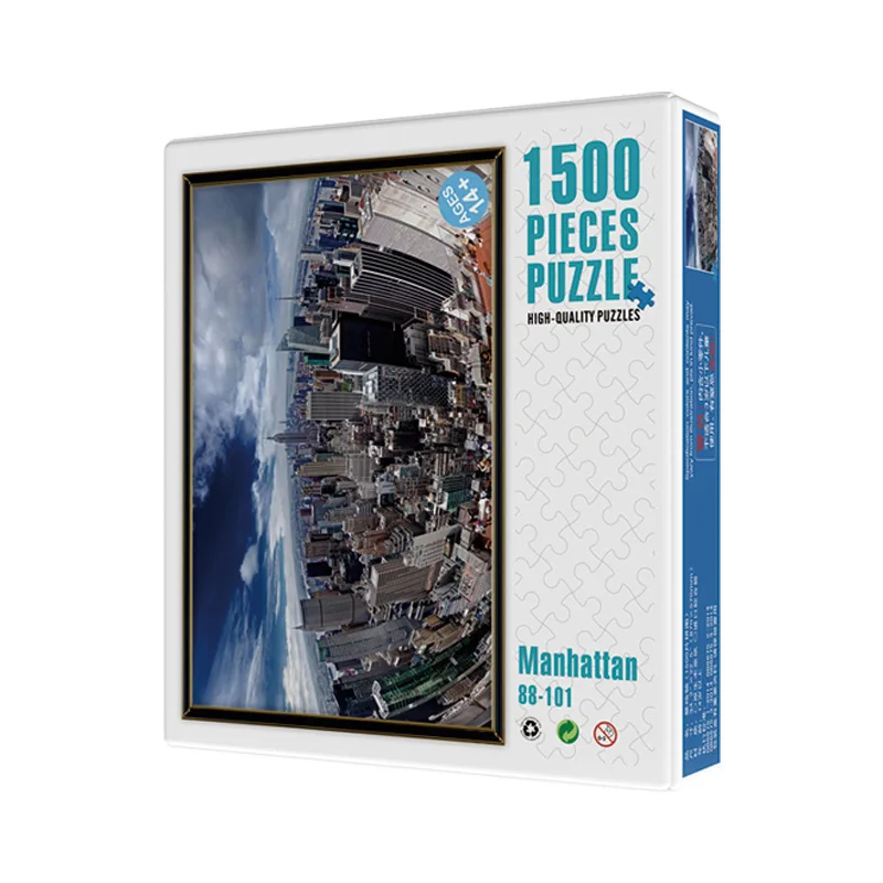 

New Puzzle Catalonia Dubai Manhattan 1500pcs Luxury Hell Adult Educational Toys Anime Landscape Paintings Jigsaw Gift for Kids