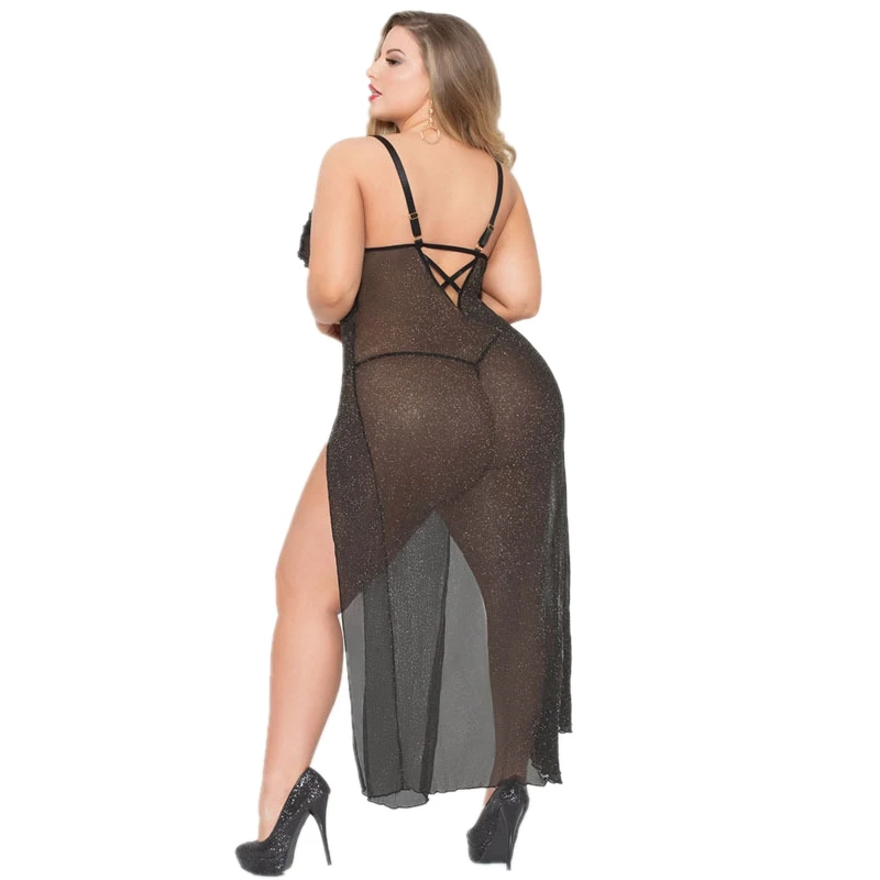 Пикантное платье женская ночная рубашка Сексуальная кружевная одежда для сна