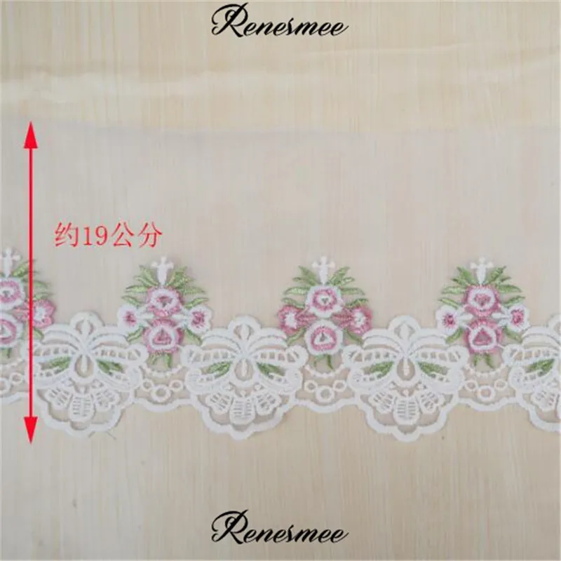 1 метр мягкий тюль цвета слоновой кости сетка Цветочная Ткань Venise кружевной