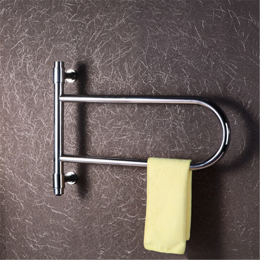 

2020 New Swing Style Electric Heated towel warmer Stainless steel clothes shoes towel dryer Bathroom accessory HZ-905A