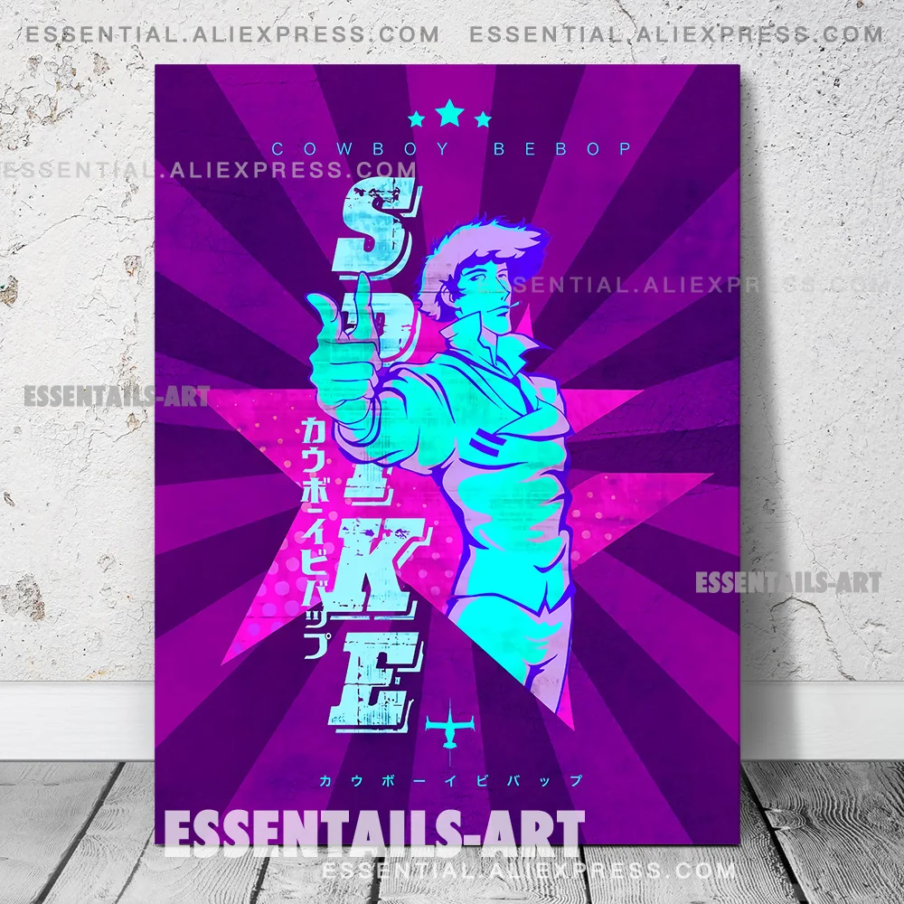 Спайк Шпигель космический ковбойский аниме плакат холст настенное Искусство