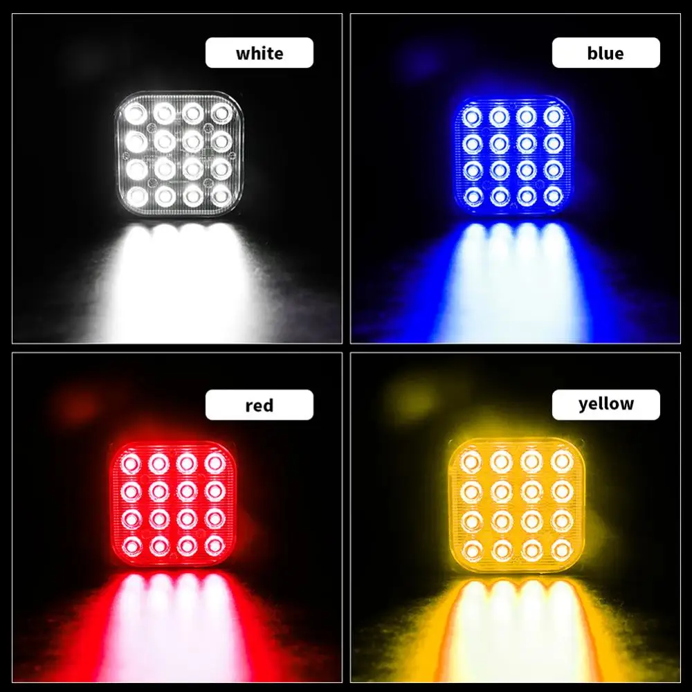 2 шт. Автомобильный светодиодный рабочий светильник 12V 24V квадрат LED лампа Spotlight
