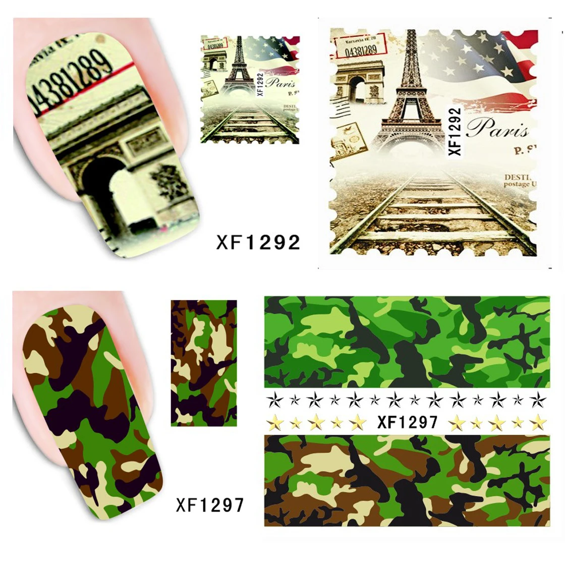 5 листов/партия наклейки для ногтей с картой черный маникюрный дизайн любовь