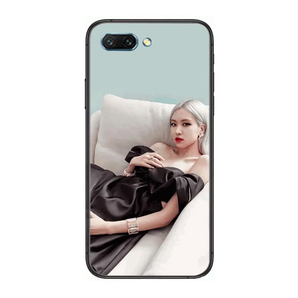 

Pretty Girl pinkblack clear Phone Case For Huawei Honor 10 9 8 7 N Pro Lite A C RU Black Etui Coque Hoesjes comic fashion