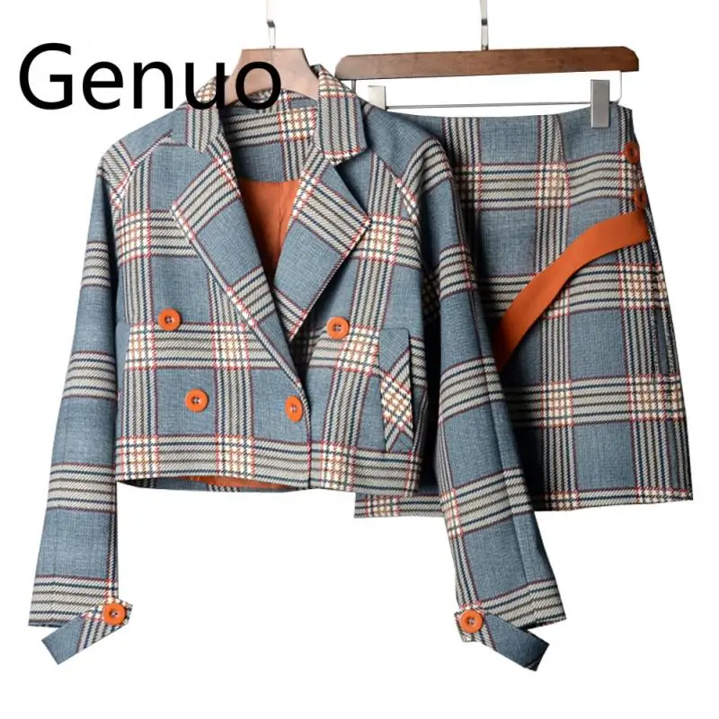 Элегантное женское мини платье блейзер с длинным рукавом двубортный Блейзер