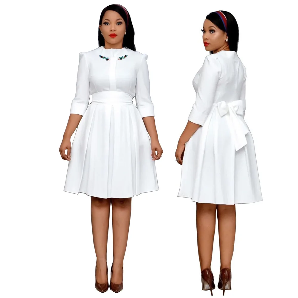 Элегантное плиссированное платье трапециевидной формы одежда в африканском