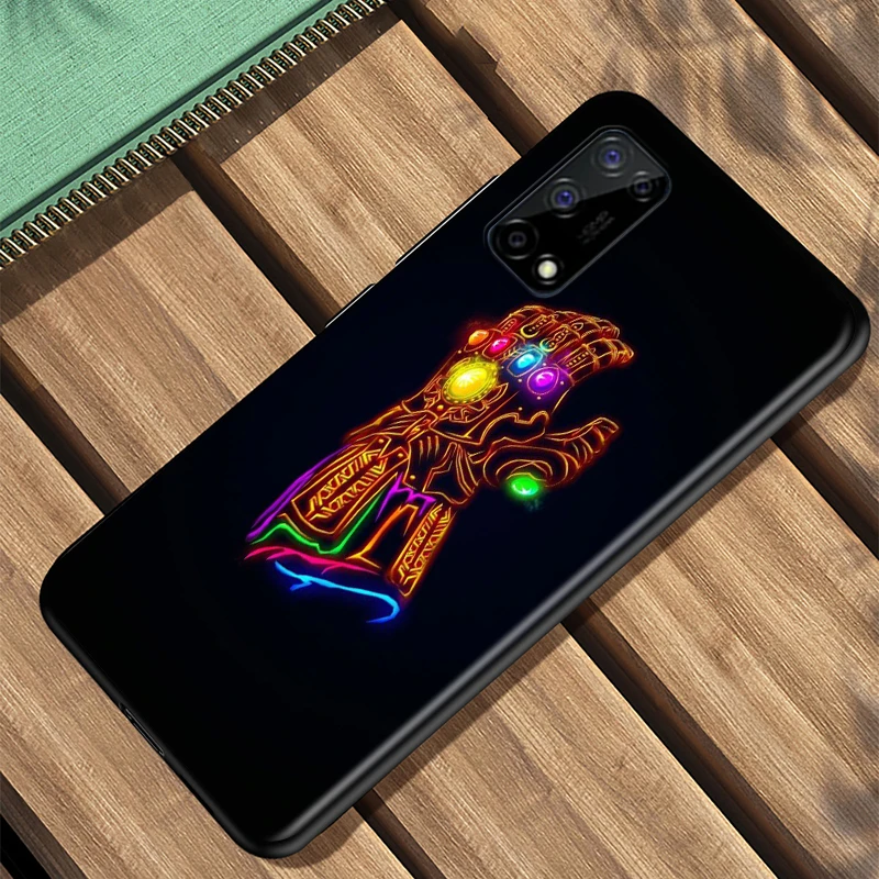 

Marvel Infinite Gloves Shockproof Cover For Realme Narzo 10 20 7i 7 6i 6S 6 5i 5S 5 3i 3 2 Global Pro Black Phone Case