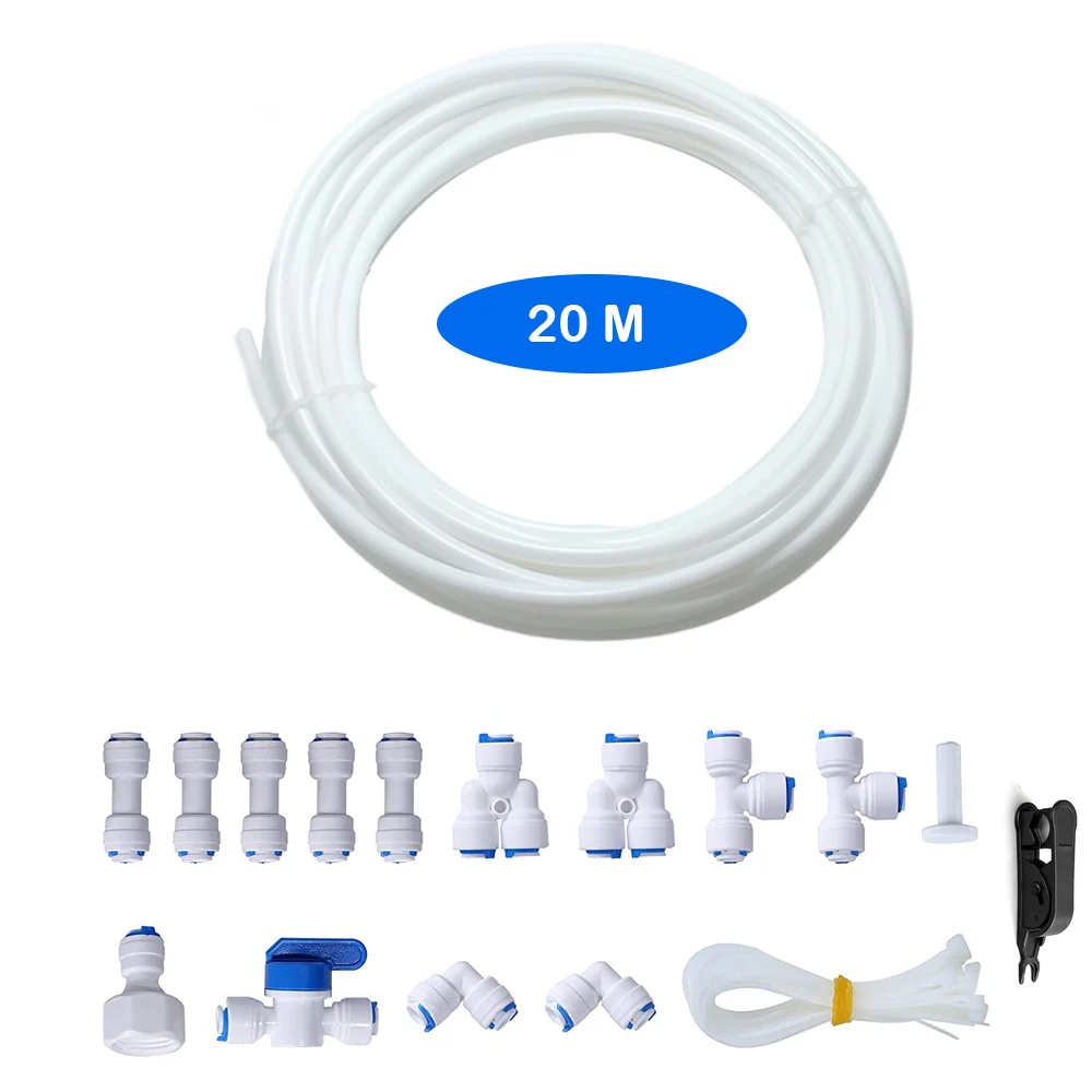 

Пластиковая трубка для фильтра воды RO 1/4", 20 м, синий