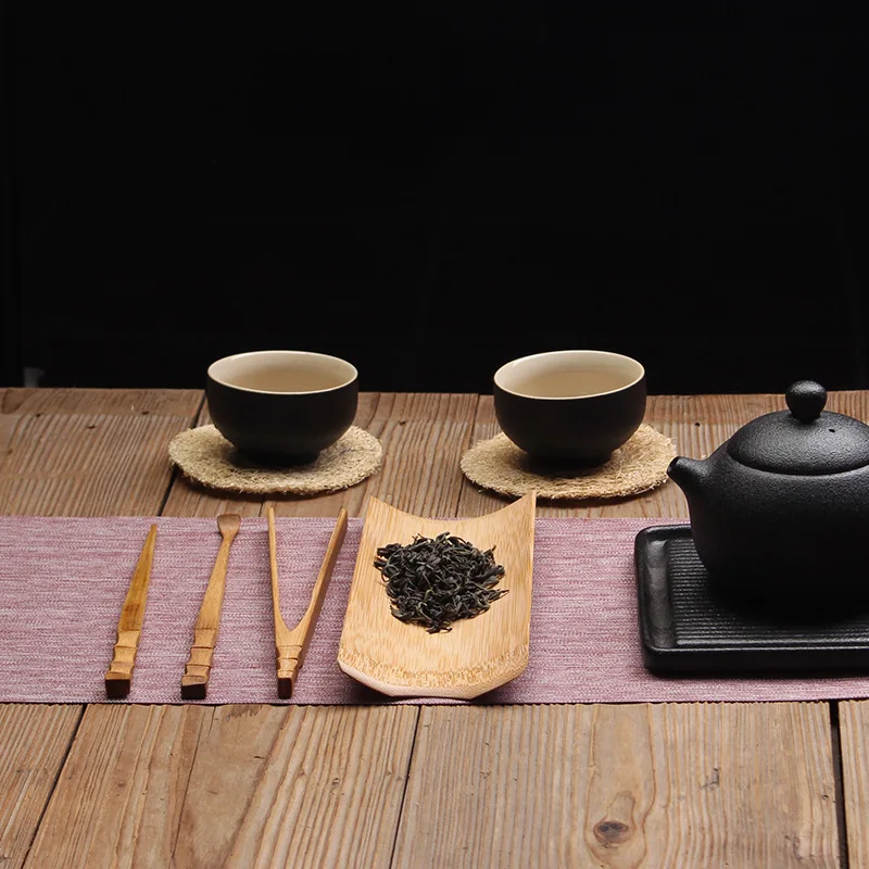 Бамбуковая чайная ложка игла для чая Подставка под кружку чай зажим набор из