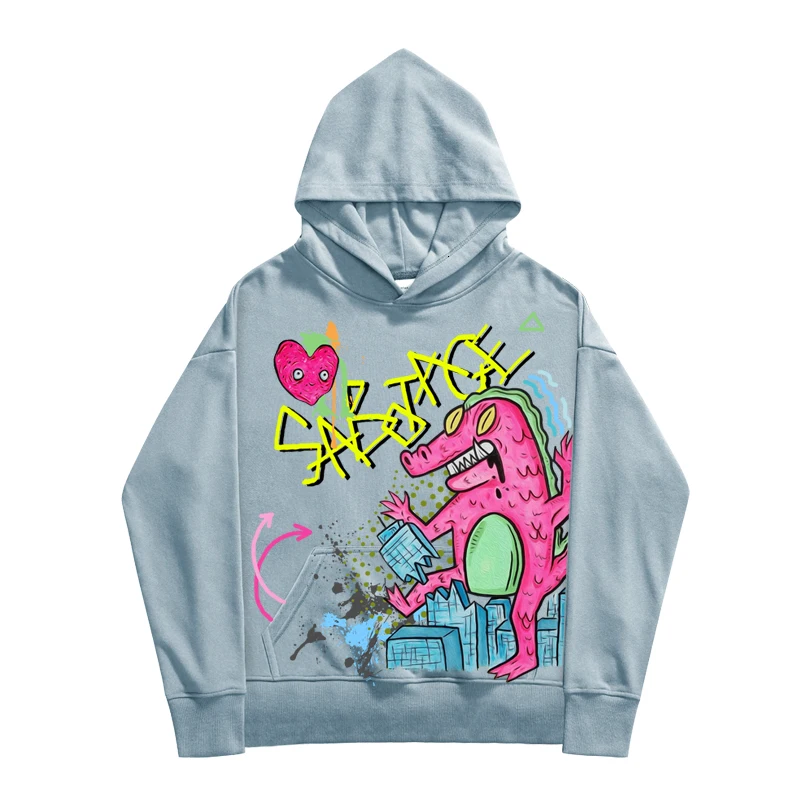 Детский свитер в стиле хип хоп творческий толстовки пара наклейки с принтом