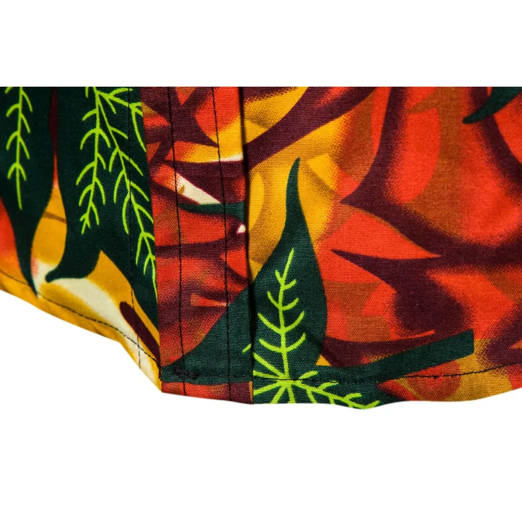 

Retro Flower Men Shirt Casual Streetwear Printed Vintage Fit Slim Long Sleeve Mens Shirts Blouse Cotton Polyester Chemise Homme