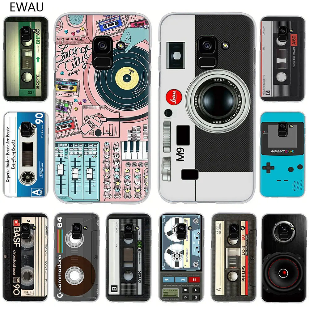 EWAU Модная ретро Смешанная кассета лента объемная камера жесткий чехол для